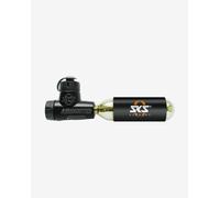 SKS Airbuster Handheld CO2 Pump, Black - Includes Replacement 16g Cartridge, Water Bottle Clip & Holder