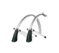 Sks Budget Commuter Full Mudguards, Road 18-28mm, Silver - Mudguard Spoiler - sks mudguard commuter spoiler fulllength set wmud flaps 700c mudguards