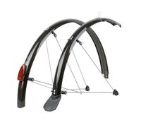 SKS Chromoplastic Road Bike Mudguard Set - Silver / Black - 700 x 35/45/50