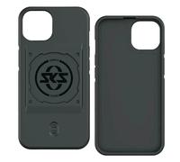 SKS GERMANY Unisex - Adult Cover for iPhone 15 Plus Mobile Phone Case COMPIT System (Comfortable Feel, Shock Absorbing, with Attachment Device, Made of Wear-resistant Plastic), Black, One Size