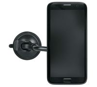 SKS GERMANY COMPIT/FLEXX flexible mobile phone holder with flex arm (for all smooth surfaces, universal flex arm, suction cup with lever mechanism, rotating ball joint, bayonet lock)