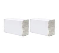 SKS DISTRIBUTION 2 Pack White Z-Fold Hand Towels - 300 Sheets Total, Premium 1 Ply 34gsm Paper Towel, Soft Strong & Absorbent Multi-Fold Tissue Paper for Home, Office, Kitchen, Bathroom & Washroom Use