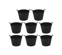 SKS DISTRIBUTION 20/26L Black Flexi Tub with Easy Grip Handles - Flexible Heavy Duty Plastic Bucket for Garden Waste, Laundry Storage, Car Washing, Pet Feed, Camping & Household Organisation (8)