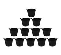SKS DISTRIBUTION 20/26L Black Flexi Tub with Easy Grip Handles - Flexible Heavy Duty Plastic Bucket for Garden Waste, Laundry Storage, Car Washing, Pet Feed, Camping & Household Organisation (12)