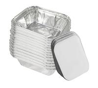 SKS DISTRIBUTION (25 Pack) 250ML Aluminium Foil Containers with Lids - Small Disposable Food Trays for Desserts, Sauces, Snacks & Meal Prep - Leak Resistant Oven & Freezer Safe Containers