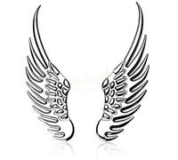 SKS Distribution® 3D Chrome Stainless Steel Wings Car Emblem Decal Badge.