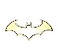 SKS Distribution® 3D Gold Stainless Steel Bat Batman Car Emblem Decal Badge