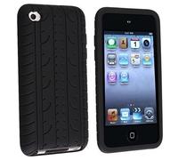 SKS Distribution® BLACK TYRE TREAD SILICONE GEL CASE COVER FOR APPLE IPOD TOUCH 5