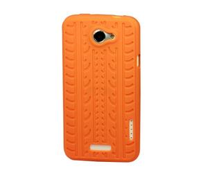 SKS Distribution® HTC One X S720e ORANGE Tyre Tread Silicone Rubber Case Cover