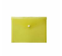 SKS Distribution - (Pack of 20) - Plastic Stud Button Popper Folders, Filing Envelopes for Office Organisation & Paper Storage (Yellow)