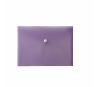 SKS Distribution - (Pack of 20) - Plastic Stud Button Popper Folders, Filing Envelopes for Office Organisation & Paper Storage (Purple)