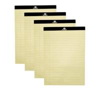 SKS Distribution - - Pack of 4, Top Bound with Micro Perforations, 60 GSM Paper - Durable & Eco-Friendly Legal Pads for Office, School & Work