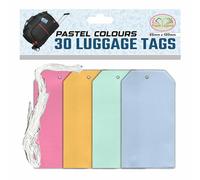 SKS Distribution Pastel Luggage Tags Bulk - Travel Bag Labels with ID Cards & Separate Strings Included, Durable Waterproof Suitcase Tags, Stylish, Cute & Easy Identification for Travel Use (2400)