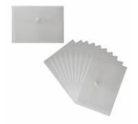 SKS Distribution - , Plastic Popper File with Stud Button Closure, Filing Envelope Folder for Office Organisation & Storage (12)