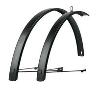 SKS Edge Al 28" 46mm Matt Black Aluminium Mudguard Set: Matt Black 46mm 28"