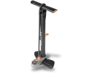 SKS GERMANY AIRCONTROL 8.0 floor pump (air pump for all valve types, extended hose, precision pressure gauge, comfortable grip feel, max. pressure: 8 bar/115 PSI)