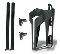 SKS GERMANY ANYWHERE VELOCAGE bottle cage, bike accessories (bottle cage for bikes, including straps for tubes with a diameter of up to 80 mm, secure bottle hold), matt black