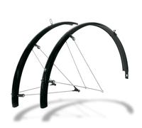 SKS GERMANY BLUEMELS Basic 26 Inch 53 mm Black Set Mudguard Set, Bicycle Accessories (Robust Sandwich Construction, ASR Safety System, V-Struts with Fixed Bridges for Flexible Adjustment), Black
