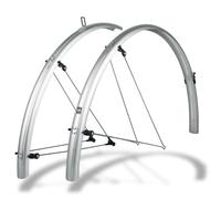 SKS GERMANY BLUEMELS Basic 26 Inch 53 mm Black Set Mudguard Set, Bicycle Accessories (Robust Sandwich Construction, ASR Safety System, V-Struts with Fixed Bridges for Flexible Adjustment), Black