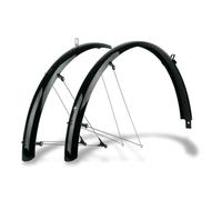 SKS GERMANY BLUEMELS Basic 26 Inch 53 mm Black Set Mudguard Set, Bicycle Accessories (Robust Sandwich Construction, ASR Safety System, V-Struts with Fixed Bridges for Flexible Adjustment), Black