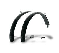SKS GERMANY BLUEMELS Basic 26 Inch 53 mm Black Set Mudguard Set, Bicycle Accessories (Robust Sandwich Construction, ASR Safety System, V-Struts with Fixed Bridges for Flexible Adjustment), Black