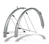 SKS GERMANY BLUEMELS Basic 26 Inch 53 mm Black Set Mudguard Set, Bicycle Accessories (Robust Sandwich Construction, ASR Safety System, V-Struts with Fixed Bridges for Flexible Adjustment), Black