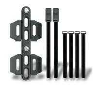 SKS GERMANY CAGE SHIFTER+ adapter for bottle cage (for moving the bottle cage, made of polycarbonate/TPO, flexible fastening system thanks to side mounts, rubberised straps, 34g), Black