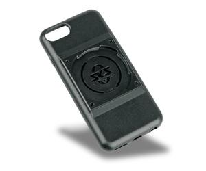 SKS GERMANY COMPIT COVER for iPhone 6/7/8/SE Mobile phone cover with fastening device for COMPIT system (pleasant feel, shock-absorbing, with fastening device, made of wear-resistant plastic) Black