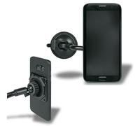 SKS GERMANY COMPIT/FLEXX flexible mobile phone holder with flex arm (for all smooth surfaces, universal flex arm, suction cup with lever mechanism, rotating ball joint, bayonet lock)