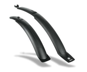 SKS GERMANY HIGHTREK JUNIOR SET Mudguard set for children's bikes (bike accessories made of impact-resistant high-performance plastic, quick and tool-free mounting thanks to universal fastening) Black