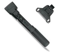SKS GERMANY INJEX Mini Pump (Bicycle Pump for On the Go, Ergonomic Handle, Optimised Handling, Space-Saving Attachment, MV Easy Head for All Valves), Black