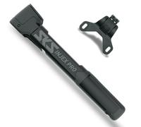 SKS GERMANY INJEX PRO Mini Pump (Bicycle Pump for On the Go, Ergonomic T-Handle, Optimised Handling, Space-Saving Attachment, MV Easy Head for All Valves), Black