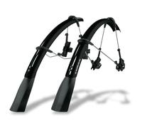 SKS Germany Raceblade Pro & Raceblade Long Mudguard Set, Bicycle Accessories for Road Bike (Bike Protection with Quick-Release Attachment, Length-Adjustable Struts, Lightweight and Extra Long Spoiler)
