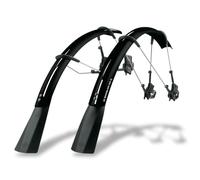 SKS GERMANY RACEBLADE PRO XL mudguard set, ideal for road bikes (super-light bike accessory with extra-long spoiler, quick-release fastening, incl. struts and fastening material), black.