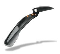 SKS GERMANY SHOCKBLADE 26" + 27.5" front mudguard with wide spoiler, bike accessories for mountain bikes (quick-release fastening, splash guard made of 2-component plastic), black