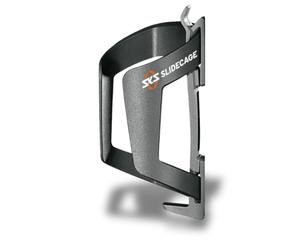 SKS GERMANY SLIDECAGE bottle cage for bikes (drink holder for left- & right-handers, allows removing the bottle from the top & the side, for frames with little space in the frame triangle), Black
