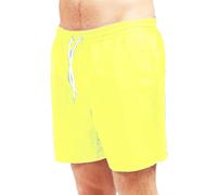 SKT Men's Board Shorts with Mesh Lining, Quick Dry Swim Trunks with Elasticated Waist, Side Pockets, Multiple Colours (UK, Alpha, M, Regular, Regular, Yellow)
