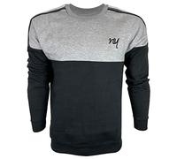 SKT Mens Sweatshirt Jersey Jumper Sweater Pullover Work Casual Top M-2XL (as8, alpha, l, regular, regular, Black/Grey)