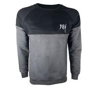 SKT Mens Sweatshirt Jersey Jumper Sweater Pullover Work Casual Top M-2XL (as8, alpha, xx_l, regular, regular, Steel/Black)