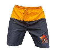 SKT Mens Swimming Board Shorts Swim Shorts Trunks Swimwear Beach Summer (UK, Alpha, M, Regular, Regular, Yellow/Navy)