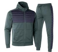 SKT OLYMPUS Slim Fit Skinny Men Poly Tricot Tracksuit Hooded Jogging Bottoms Joggers (STEEL, MEDIUM)