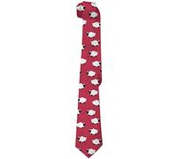 SKT T1 Men's Cute Sheep Neckties Cartoon White Sheep Novelty Red Ties for Holiday Party Wedding, Gifts for Men Boys Teens, Sheep, One Size