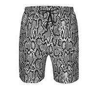 SKT T1 Men's Swim Trunks Beach Board Shorts Quick Dry Bathing Suit with Pockets and Mesh Lining Casual Athletic Swimwear, Snakeskin, X-Large