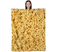 SKT T1 Ramen Blanket Funny Instant Noodles Soup Realistic Food Throw Blankets for Kids Teens Adults, Soft Cozy Flannel Microfiber Lightweight Fluffy Plush Blanket for Sofa Bed Travel 60"x50"