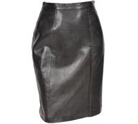 SKT1 Real Leather High Waisted Pencil Skirt House of Leather Black 12
