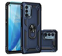 SKTGSLAMY for OnePlus Nord N200 5G Case,with Screen Protector,[Military Grade] 16ft. Drop Tested Cover with Magnetic Kickstand Car Mount Protective Case for OnePlus Nord N200 5G, Blue