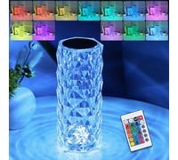 SkthDf Crystal Table Lamp for Bedside Modern Night Light for Bedroom Touch Rechargeable LED Desk Lamp Modern for Living Room Home Office Bedroom Decor