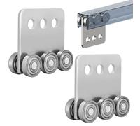 2Pcs 6 Wheel Trolley Assembly Rollers Six Bearing Trolley Assembly for unistrut 1-5/8" Wide and All 1-5/8" or Taller Strut Channel
