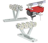 SKTREX 8 Wheel Hoist Trolley with Rollers - Strut Trolley Assembly for Electric Hoist - Fits 1-5/8" Wide and Taller Strut Channel - High Strength and Silent Operation