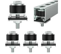 SKTREX Anti-Skid designTrolley Roller Wheels Limit Trolley Assembly Positioning for Unistrut Strut Channel with 1-5/8" Wide and All 1-5/8" or Taller Strut Channel Pack of 4